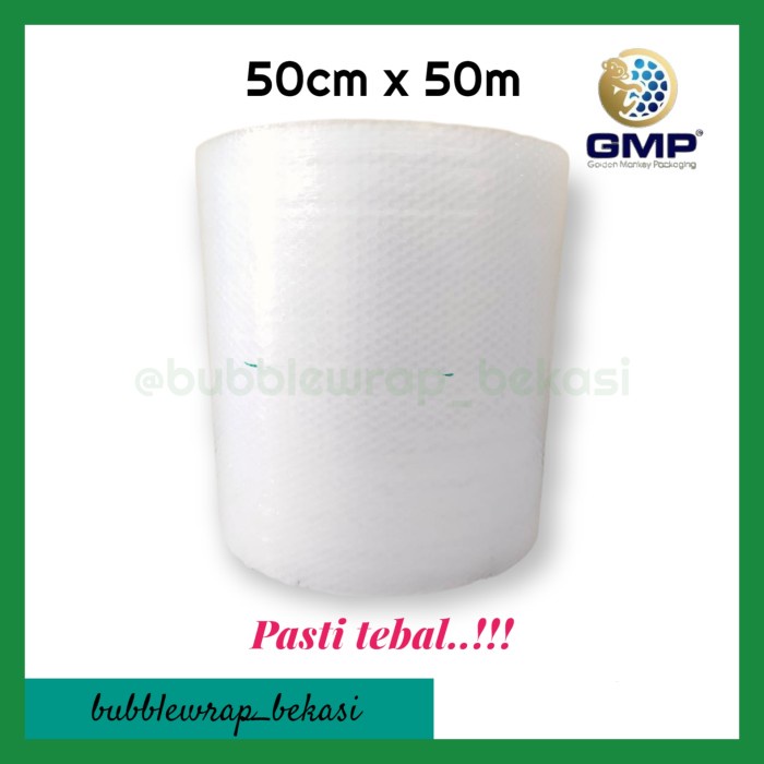 

Bubble Wrap Roll MURAH GMP 50X50 50 Meter X 50 CM - Putih