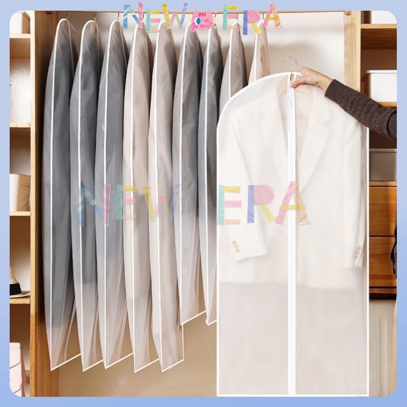 NewEra Sarung Plastik Pelindung Baju Cover Plastik Baju Gantung Cover Baju Resleting Peva Anti Debu 