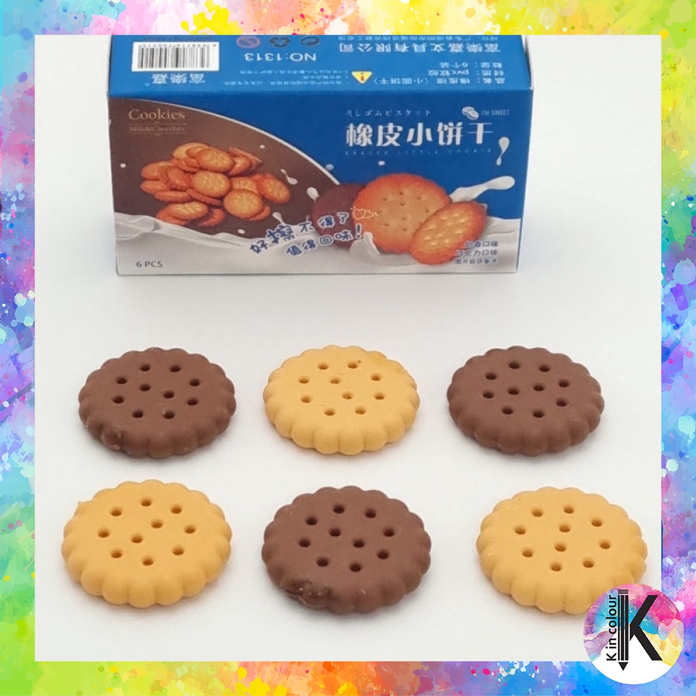 

Penghapus Biskuit Eraser Pack 1 Set Isi 6