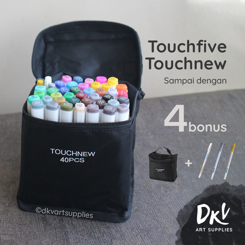 

Touchfive Touchnew Marker Spidol 40 Colors Twin Markers Animasii