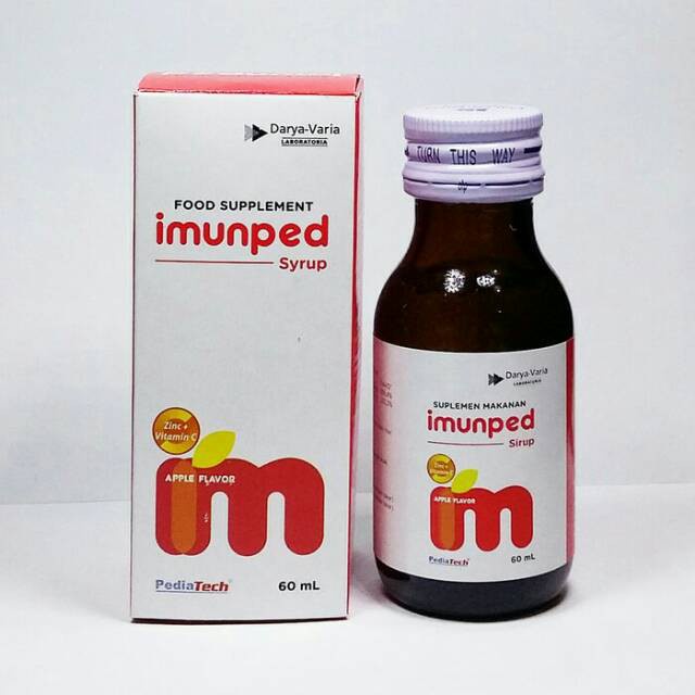 IMUNPED SIRUP 60 ML Vitamin C & Zinc, Multivitamin Daya Tahan Tubuh Anak
