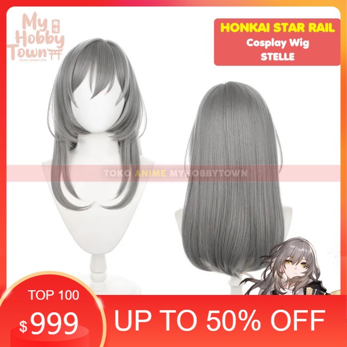 AKSESORIS COSPLAY/ Wig Cosplay Anime Game Honkai Star Rail Stelle Trailblazer