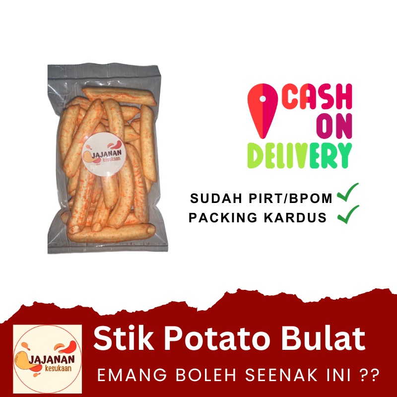 

Jajanan Kesukaan - Stick Stik Potato Rasa Keju Bakar Cemilan Camilan Snack Snacks Rasa Keju Murah Grosir READY STOCK sudah BPOM/PIRT