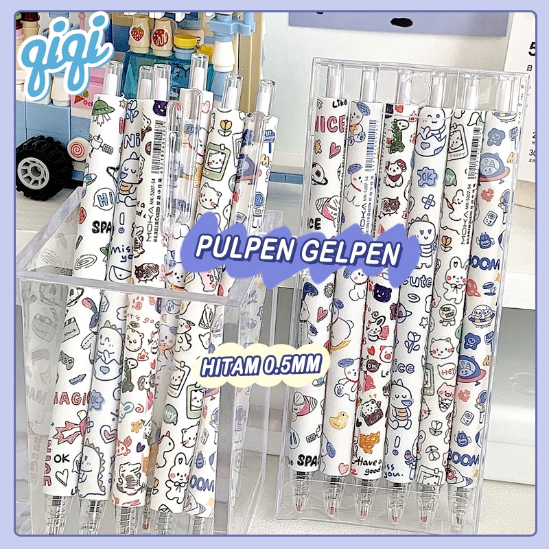 

Pulpen Gel 0.5mm Warna Hitam Model Tekan Pen Pastel Untuk Pelajar / Kantor/6PCS/BOX Pulpen Gelpen Hitam 0.5mm - Qiqi Treasure