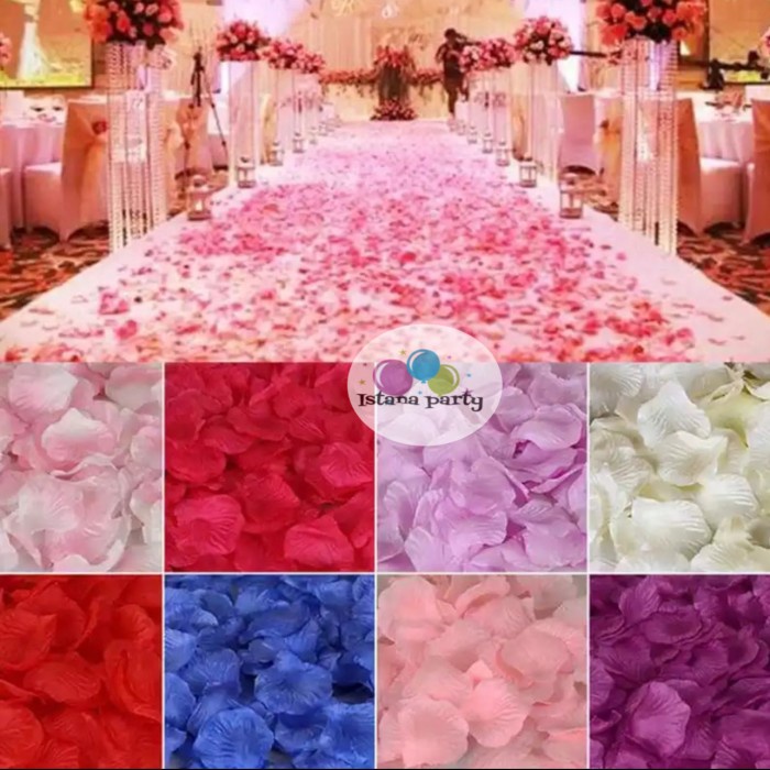 

Rose petals / kelopak bunga mawar palsu - Putih