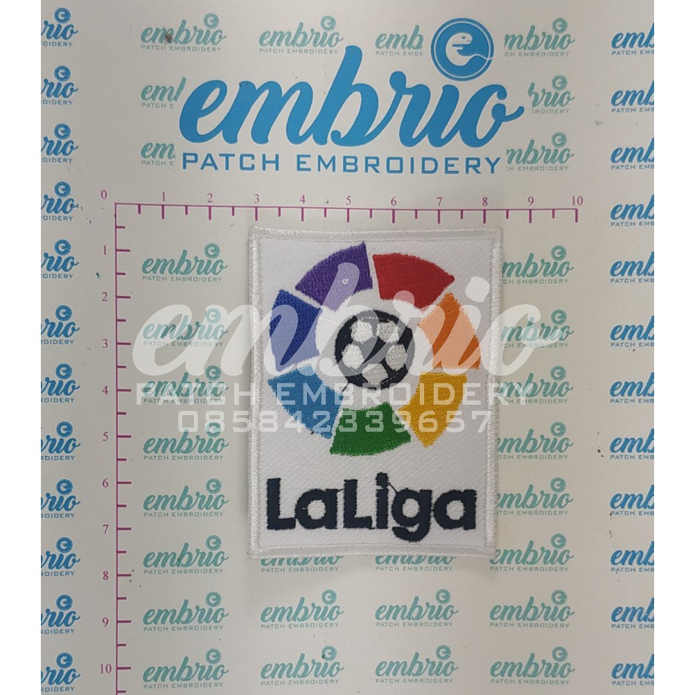 Bordir LA-001 PATCH BORDIR LOGO LA LIGA EMBLEM SEPAK BOLA LIGA SPANYOL EMBLEM LA LIGA EMBLEM BORDIR 