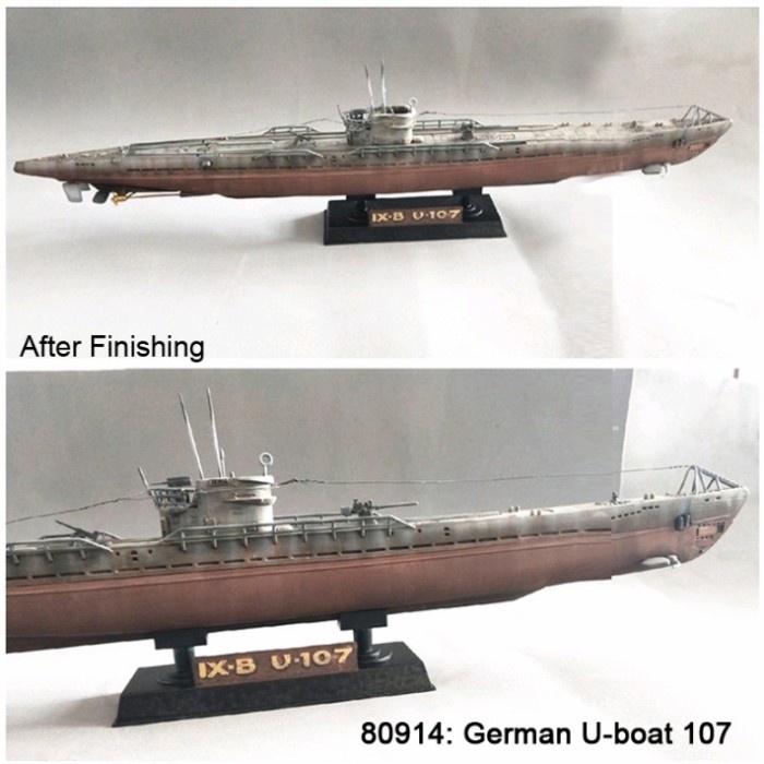 Kapal selam U-Boat U-107 U-571 U-45 Jerman Model Kit Puzzle - U-45 VIIB
