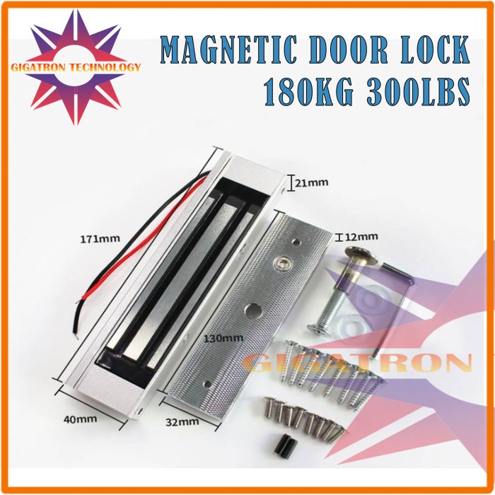 

Em Lock 180KG 300LBS / Magnetic Door Lock 180KG 300LBS/ Emlock