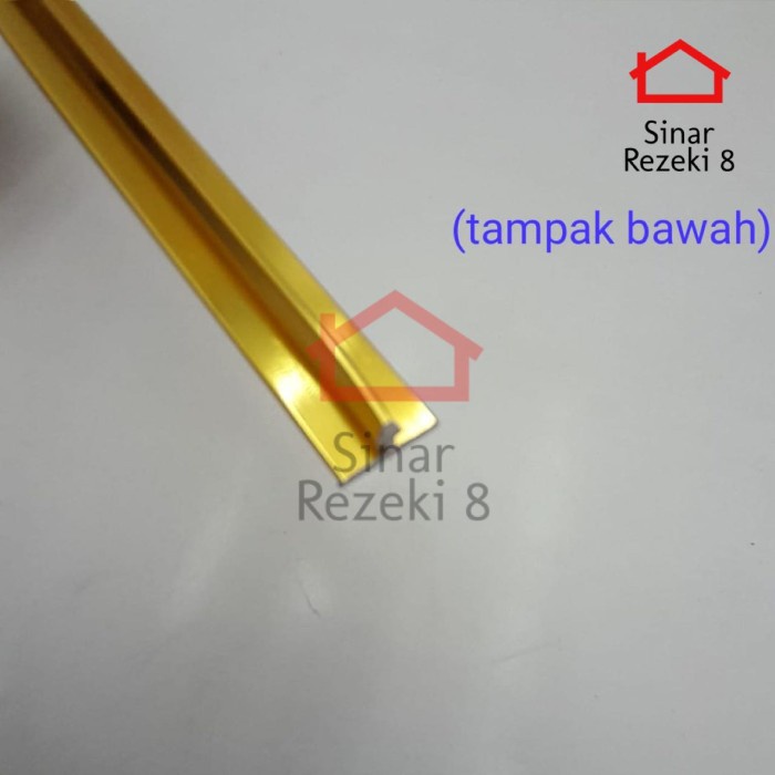 List Variasi 8 mm GOLD  | Lis T Aluminium Edging Strip Interior