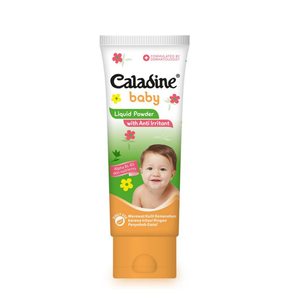 CALADINE BABY LIQUID POWDER 100 GR Cream Untuk Kulit Bayi Iritasi Kulit/Gatal gatal/Ruam Popok