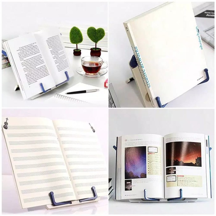 

Penyangga Penahan Dudukan Sandara Buku Berdiri / Book Holder