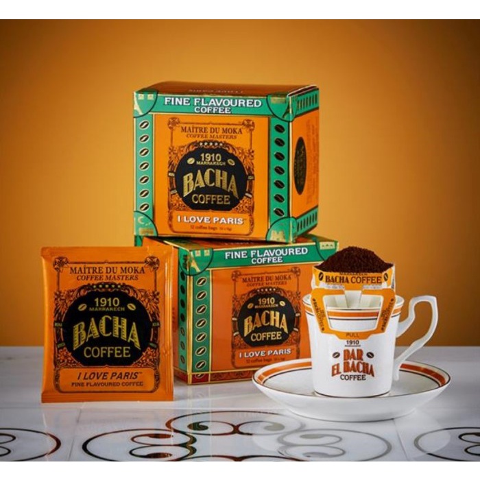 

[Big Sale] Bacha coffee - Kopi bubuk 12 bag x 12 g per box - I LOVE PARIS