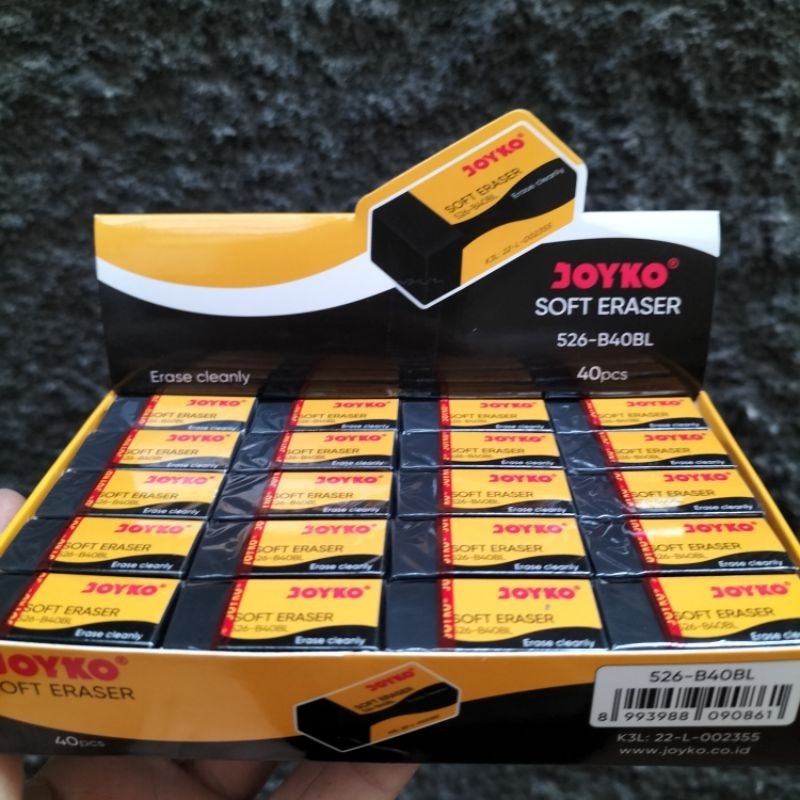 

[PAK/40PCS] Penghapus hitam kecil JOYKO B40BL