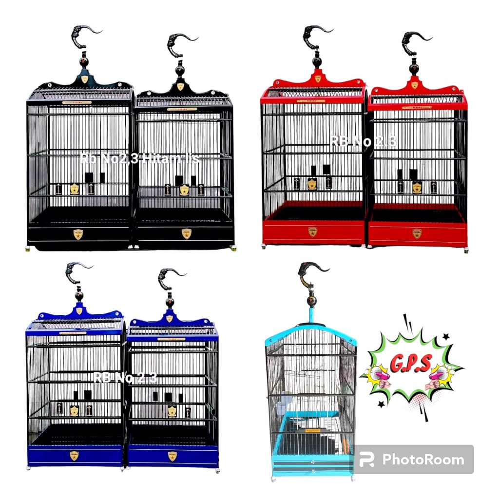 Kandang Sangkar kotak pasama no 2 & 3 warna kombinasi ruji bambu