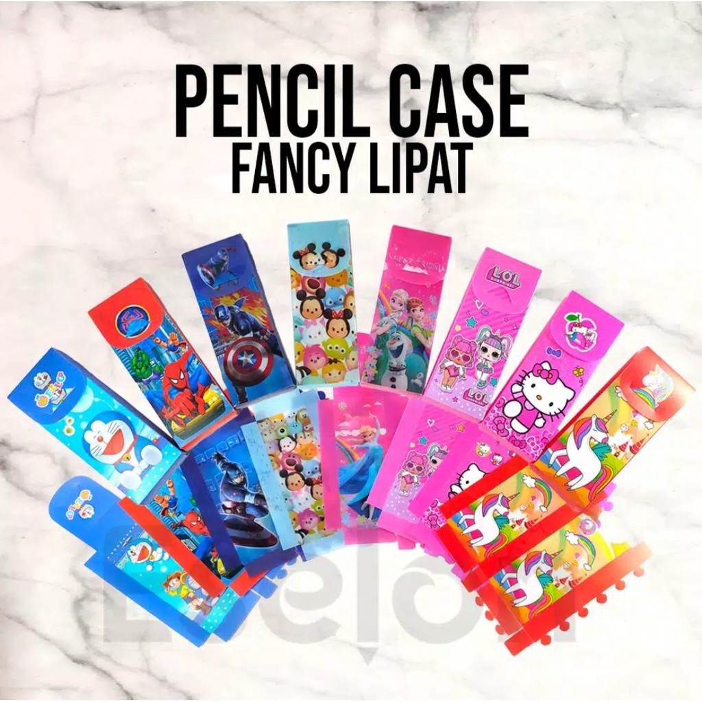 

Tempat Pensil / Pencil Case / Kotak Pensil LIPAT Karakter Funcy Lipat