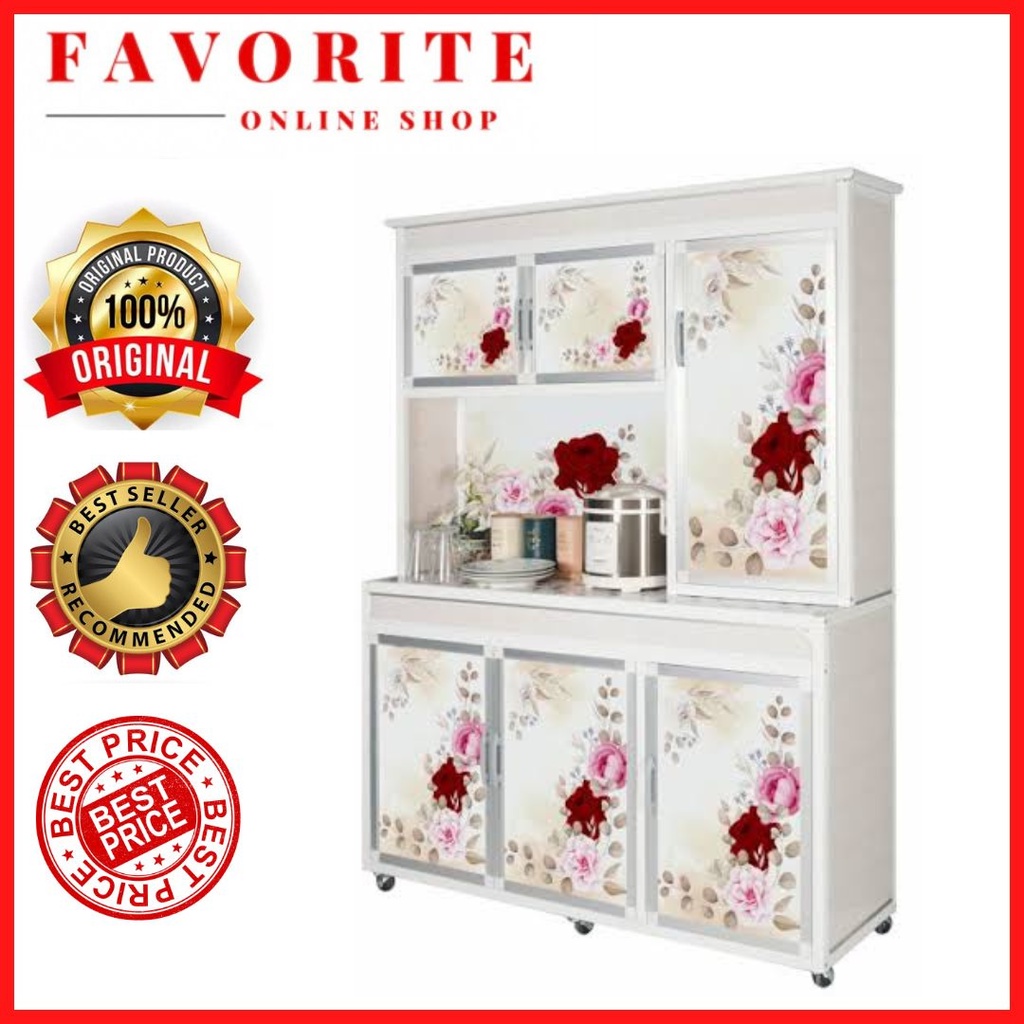 RAK PIRING KACA 2 PINTU / RAK PIRING KACA 3 PINTU