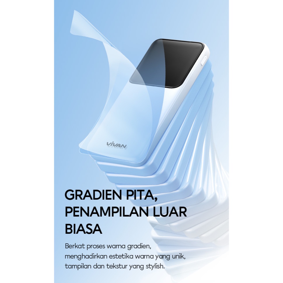 VIVAN Powerbank VPB-D10 10000mAh Digital Display Fast Charging PD QC Garansi 1 Tahun