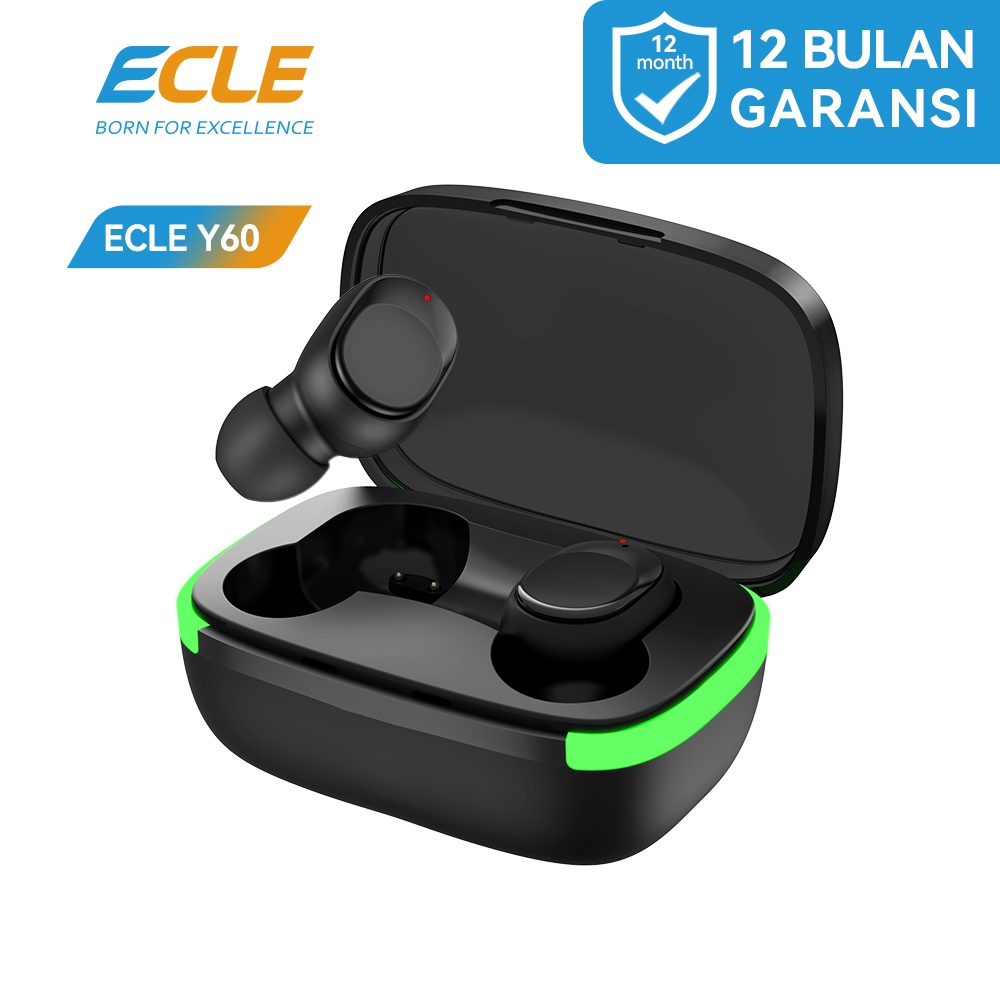 COD ECLE Y60 TWS Earbuds Bluetooth Music Earphone Sports Headset Bluetooth HiFi Stereo Waterproof Low Latency