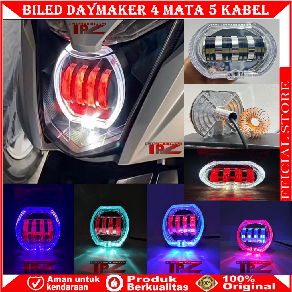 FLASH SALE ORIGINAL LAMPU BILED DAYMAKER 4 LENSA SHROUD BMW 8D LAMPU TEMBAK CUT OFF BILED 4 MATA BIL