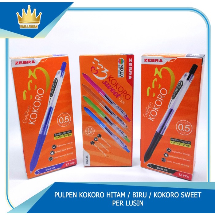 

Pulpen Zebra Kokoro Hitam / Biru / Sweet Semi Gel - LUSIN - MIRAI HITAM