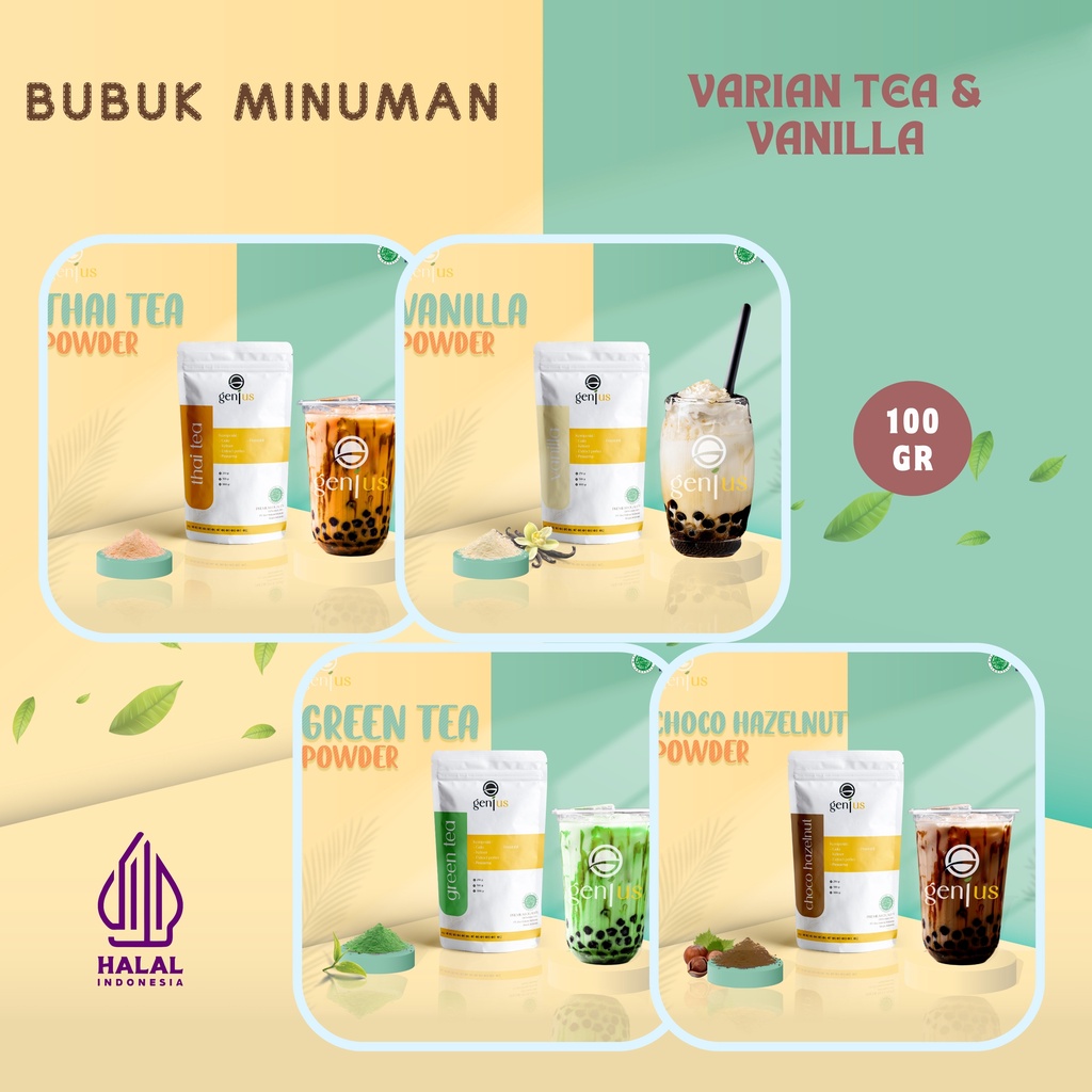 

bubuk minuman rasa tea 100gr green tea powder serbuk minuman kekinian bubuk minuman aneka rasa serbuk minuman aneka rasa powder minuman