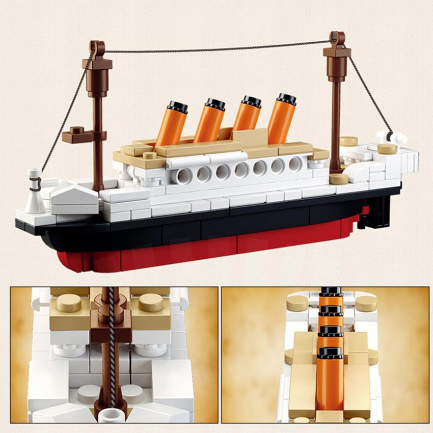 Mainan Kapal Titanic/Mini Bricks Model Titanic 3D Puzzle Block -