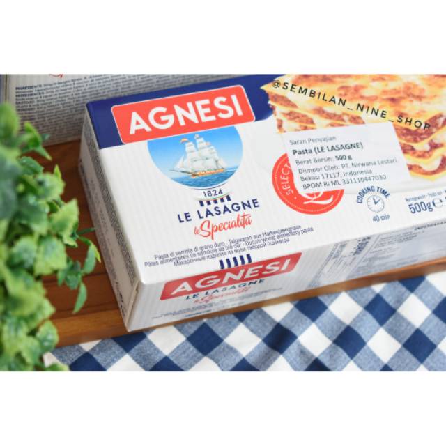 

Agnesi LASAGNA 500 Gram Import Italia Italian Pasta Le Lasagne