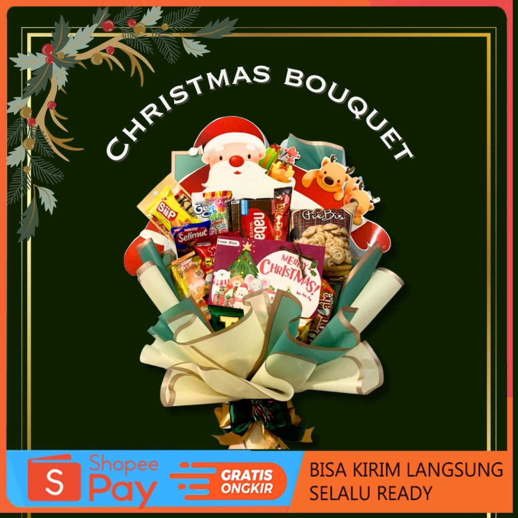 

Diskon Natal CHRISTMAS SNACK BOUQUET MEDIUM SIZE ll BUKET NATAL Promo 12.12