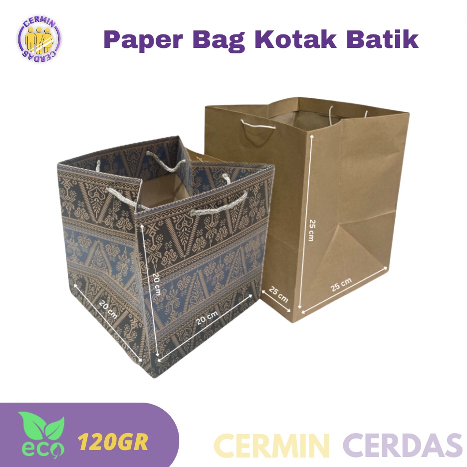 

Paper Bag Kotak Tas Hajatan Kertas Coklat Motif Batik 125 Gr TebalBox Kue Makanan dan Souvenir 20x20x20 25x25x25