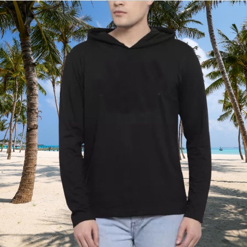 COD Kaos kupluk panjang polos terbaru / hoodie polos lengan panjang murah / baju olahraga pria wanit