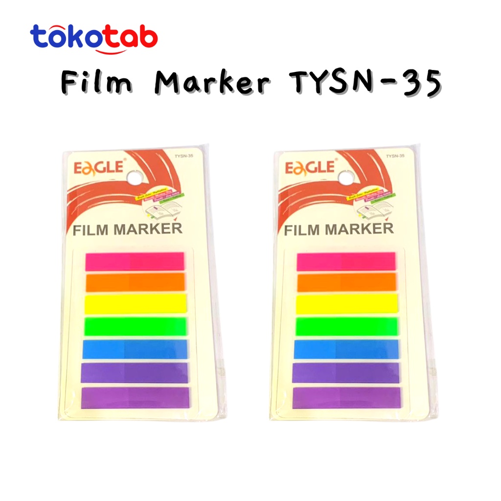 

Tokotab - Film Marker Eagle TYSN-35 Penanda buku Transparan Sticky Note Neon
