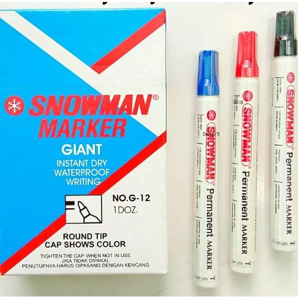 

PER PACK SPIDOL SNOWMAN WHITEBOARD / PERMANENT - PERMANENT, Merah
