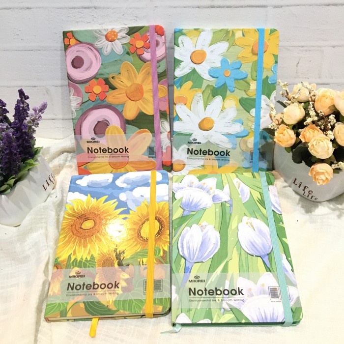 

MIKIREI Buku Diary Korea | Notebook Korea | Buku Jurnal | Buku Flowers - sunflower