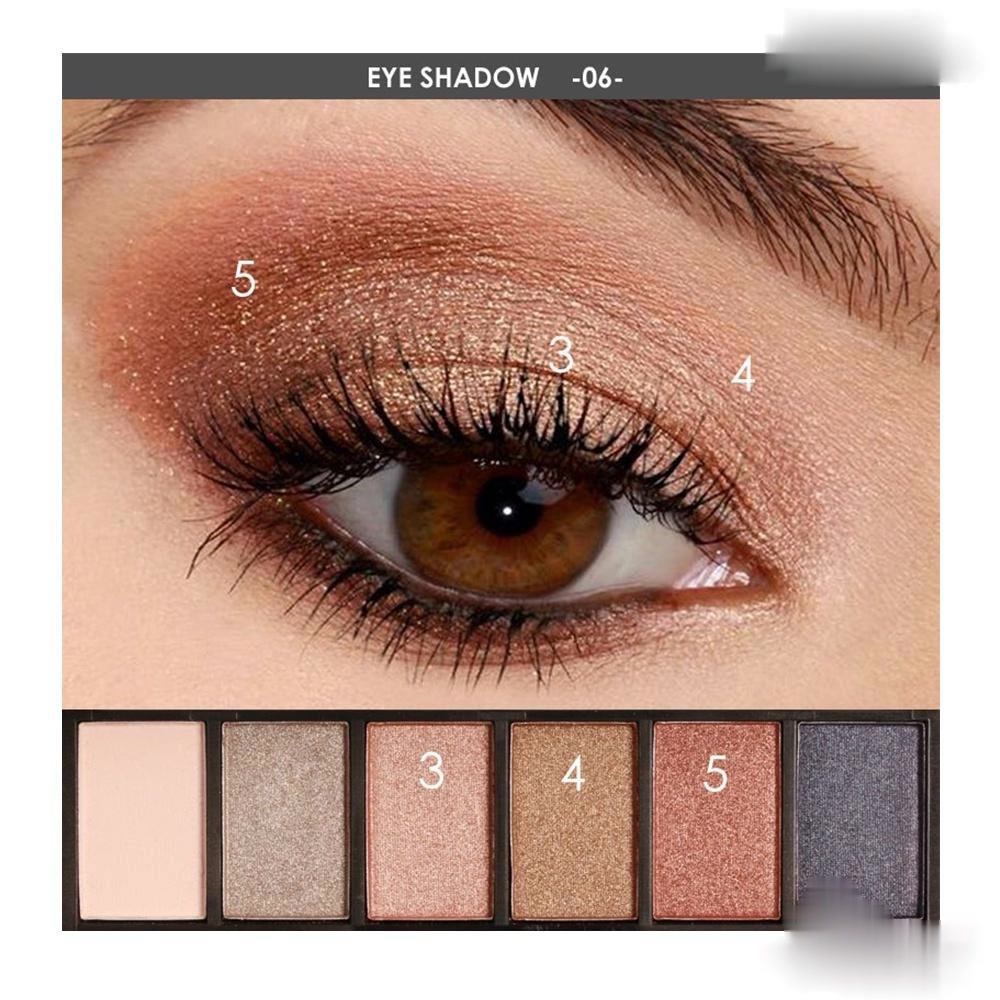 Ratu  FOCALLURE Smokey 6 Colors Eyeshadow Palette FA06 | Eyeshadow | Riasan Mata (BPOM)