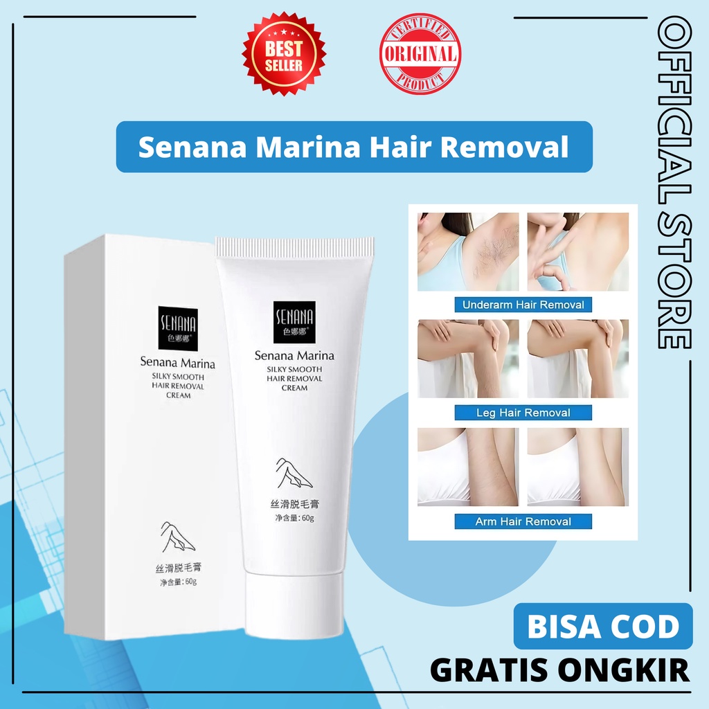 [𝗙𝗥𝗘𝗘 𝗦𝗣𝗔𝗧𝗨𝗟𝗔] 𝗦𝗲𝗻𝗮𝗻𝗮 𝗠𝗮𝗿𝗶𝗻𝗮 𝗛𝗮𝗶𝗿 𝗥𝗲𝗺𝗼𝘃𝗮𝗹 Cream Perontok Bulu Ketiak | Krim Perontok Bulu Kaki | Ala