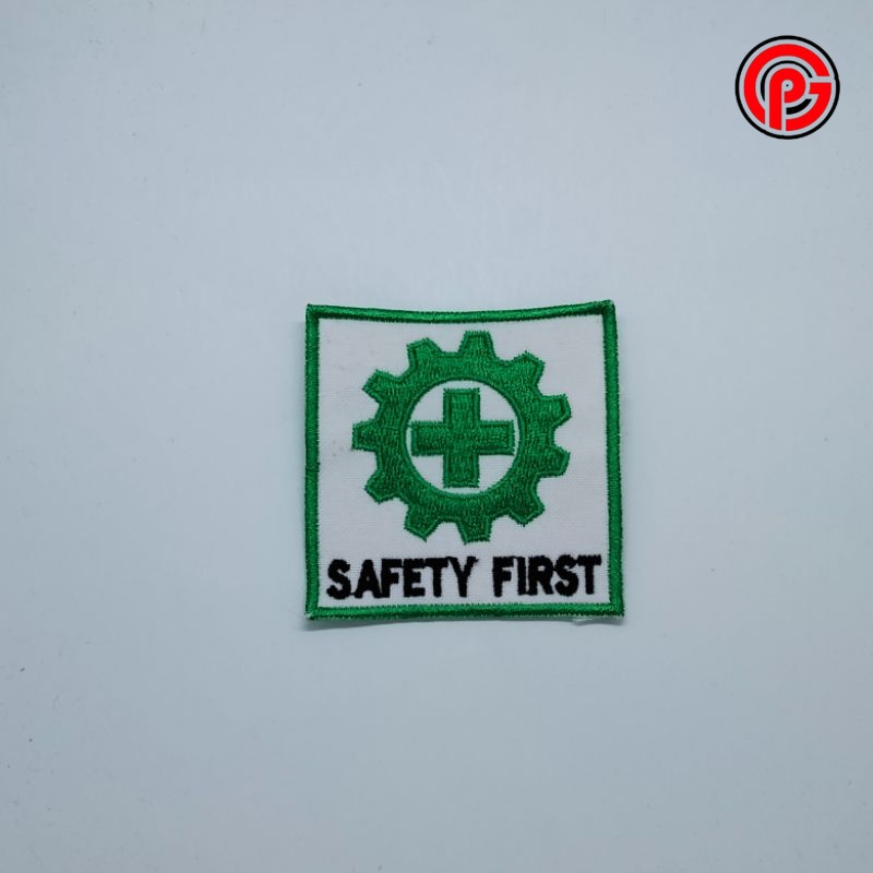 Best Seller Logo Bordir Safety First / Logo Safety First / Bordir Logo Safety First / Bordir Safety 