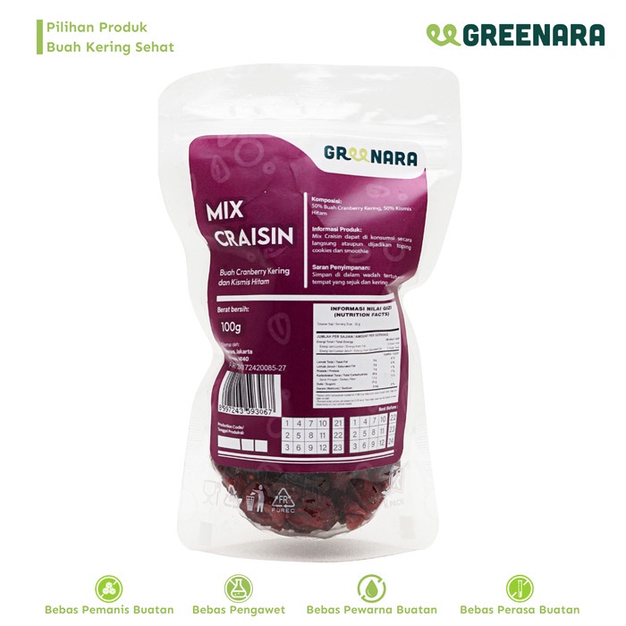 

[PREMIUM] Mix Craisin 100gr / Mix Dried Cranberry and Raisin KUALITAS TERBAIK
