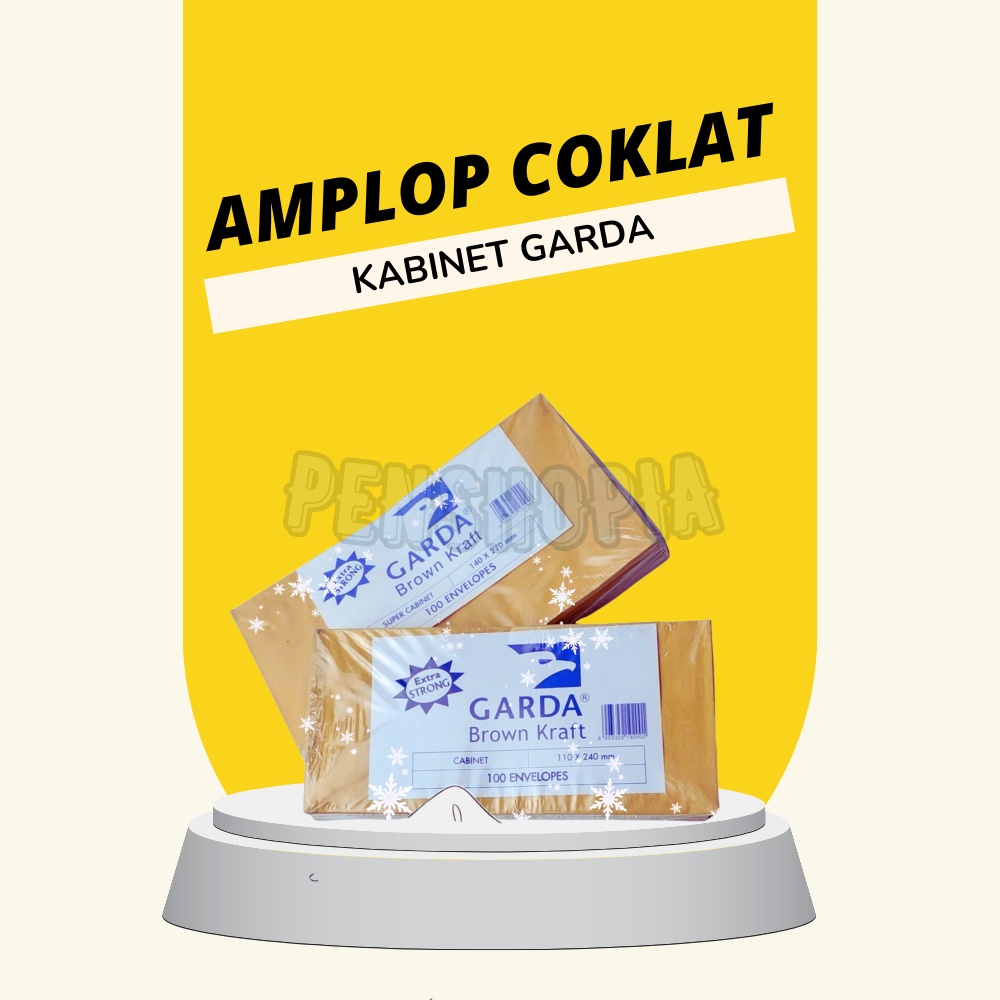 

(20 pcs) Amplop Coklat Envelopes Kabinet & Super Kabinet Garda