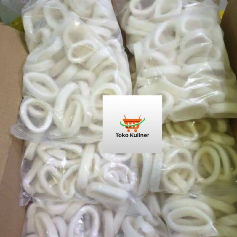 

BISA COD Cumi Ring Kupas Bersih / Calamari Ring @1kg I i FROZEN FOOD HALAL DIJAMIN ORI