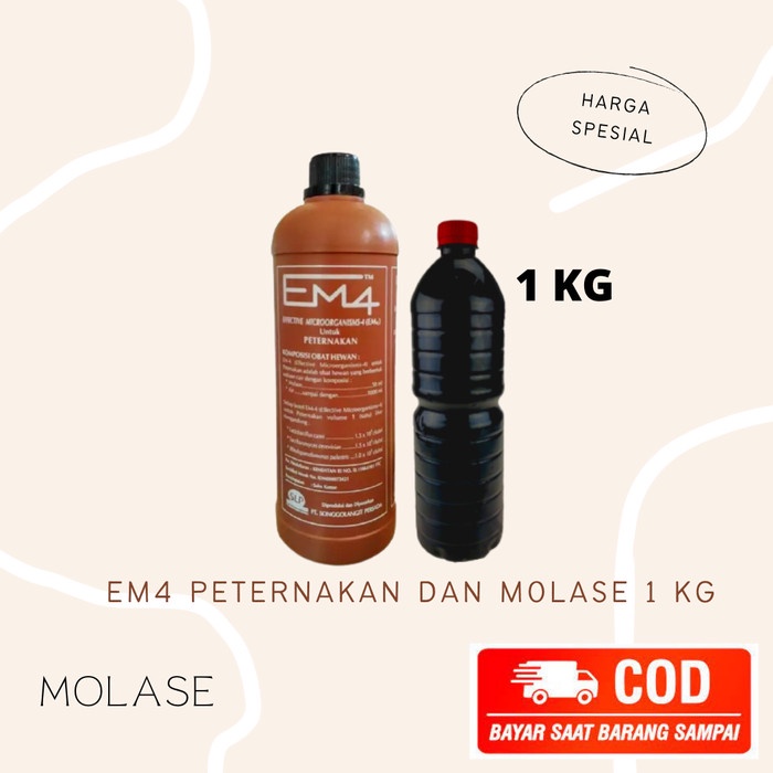 EM4 PETERNAKAN DAN MOLASE TETES TEBU 1 KG