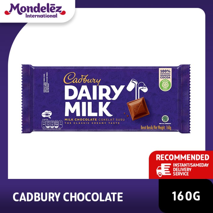 

[KUALITAS TERBAIK] Cadbury Cokelat Dairy Milk 160gr