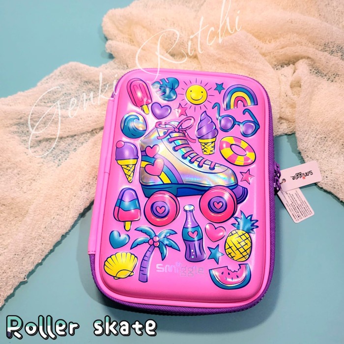 

SS9 - BEST SELLER - Kotak Pensil Tempat Pensil Smiggle Original 3D EVA waterproof TREX - Roller Skate