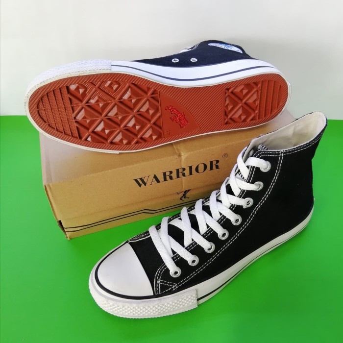 ✨MURAH✨ -Sepatu Warior/Warrior Sparta HC Sepatu Sekolah SIZE.37~44 Ori Murah - Hitam Putih, 42
