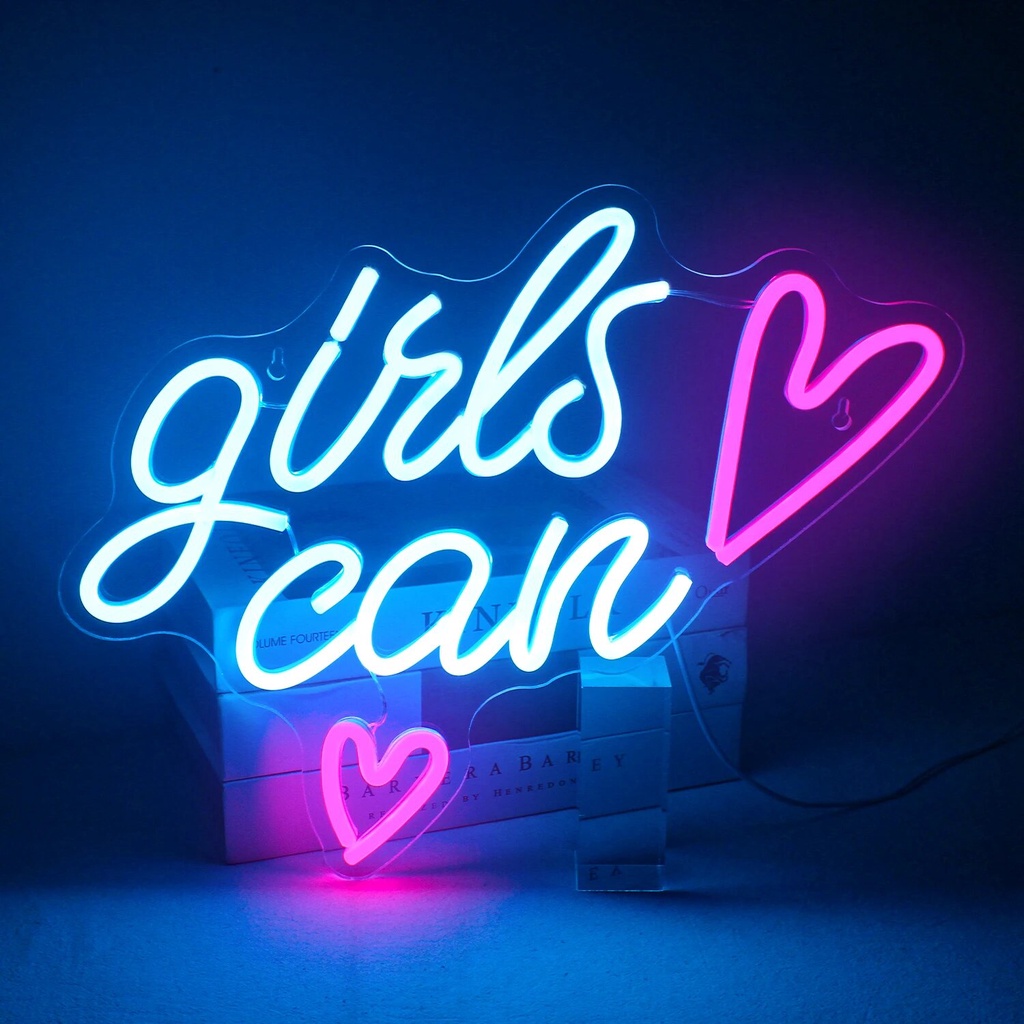 Girls Can Neon Sign Led Light Aesthetic Room Decor Neon Light Man Cave Beer Pub Bar Lamp Living Room