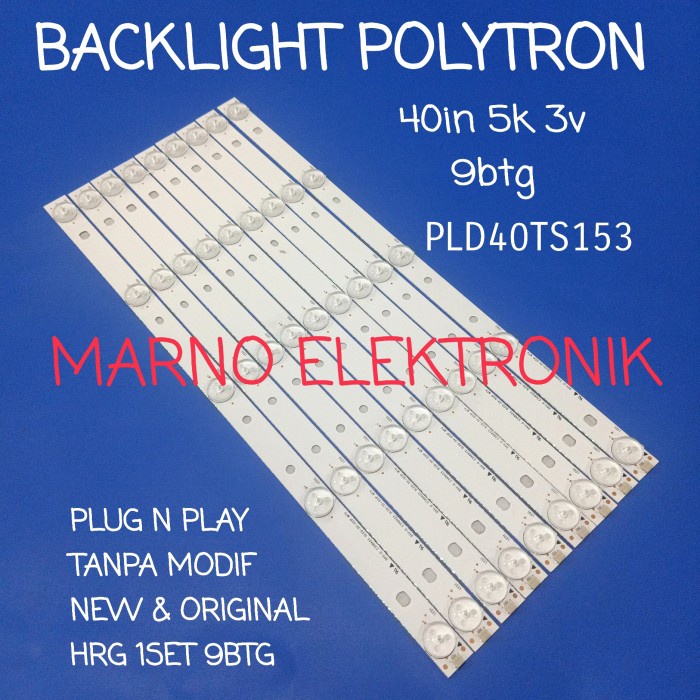 LAMPU BACKLIGHT BL LED TV POLYTRON 40INCH PLD40TS153 BL 40IN 40TS153 PART TOOL ELECTRO