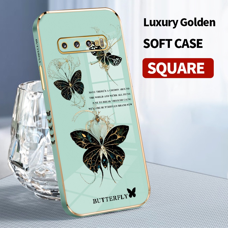 Gold Plating Case For Samsung Galaxy S10 Plus S10 S20 FE 4G 5G S20 Ultra 4G 5G S21 5G S22 5G S23 5G 