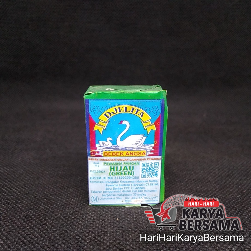 

PEWARNA MAKANAN BUBUK BEBEK ANGSA HIJAU GREEN 10GR