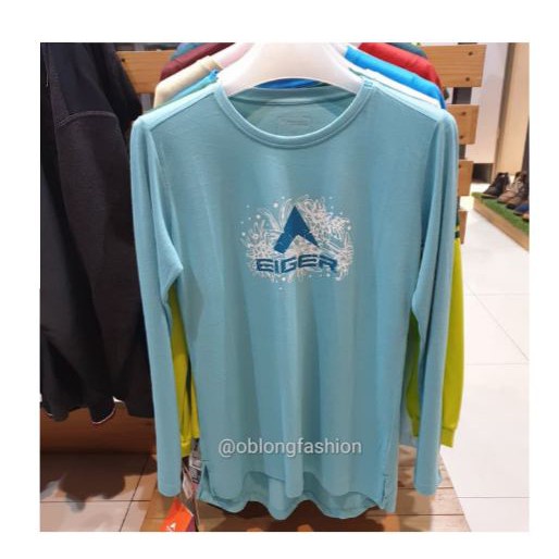 OTDORSTORE - EIGER1989 KAOS WANITA LENGAN PANJANG NATURE ENCHATED LS TESS WS - GREEN Original