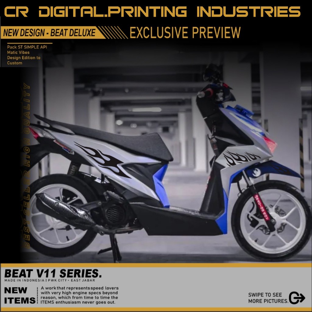 CUTTING STICKER STRIPING BEAT NEW DELUXE 2020-2023 SIMPLE STYLE MOTIF API HOT WHEELS  STRIPING BEAT 