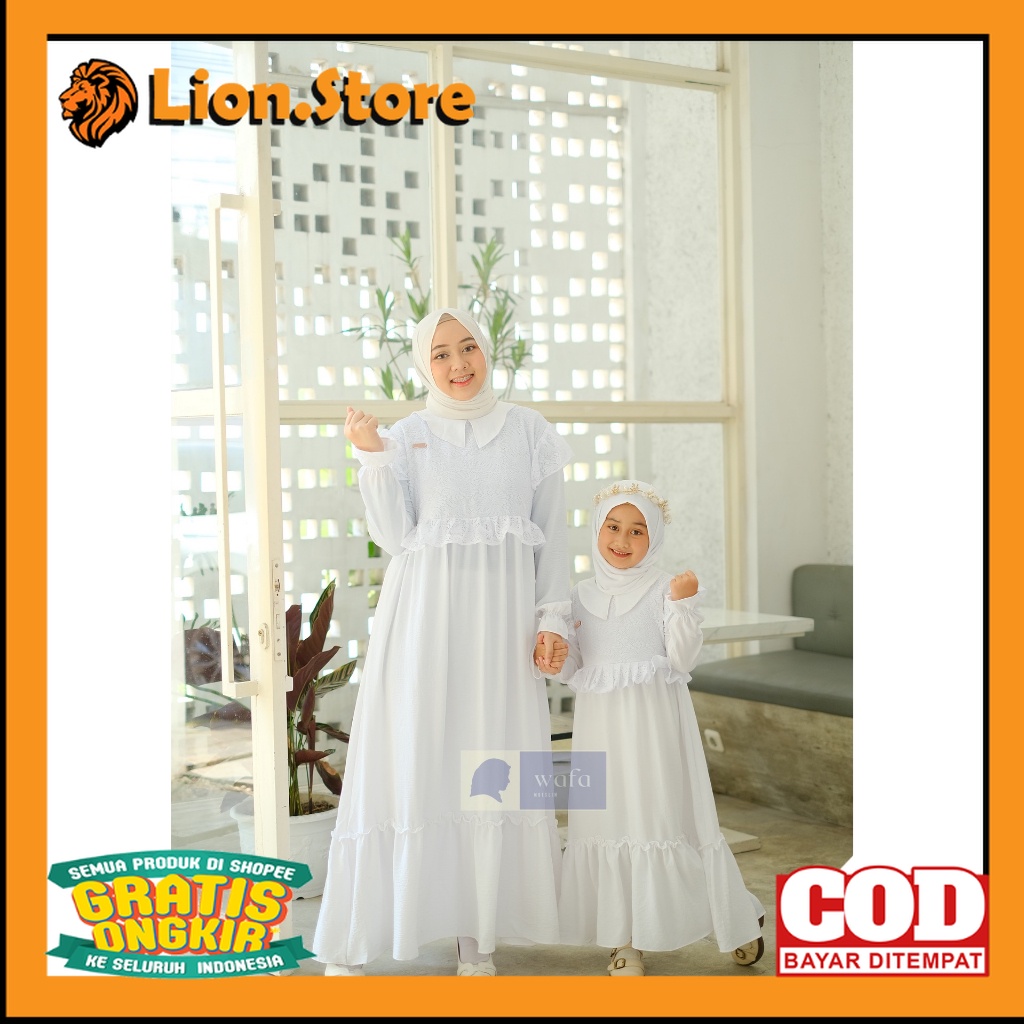 MALIKA DRESS  (HARGA SATUAN ) couple ibu anak free hijab pasmina instan Gamis Terbaru 2023 Viral gam